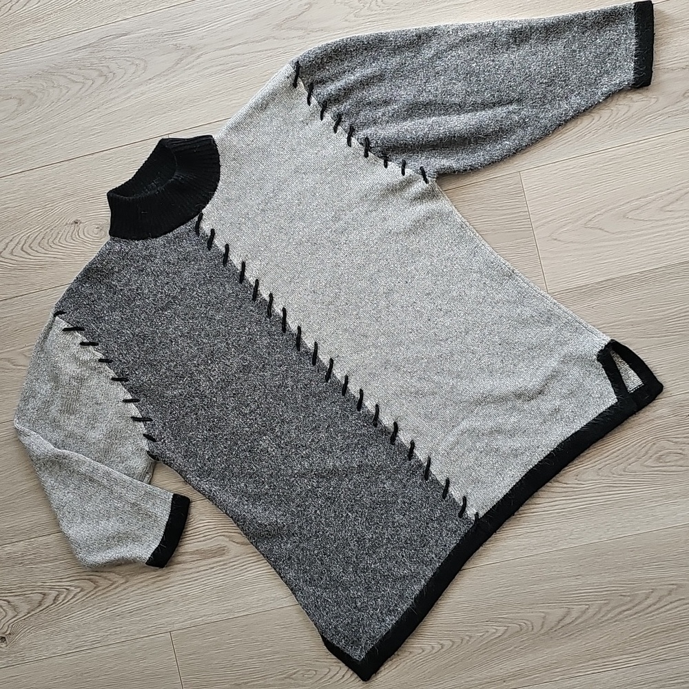 Braemar by Jeremy Scott Silk & Angora Wool Blend 3/4‎ Sleep Knit Sweater, Large